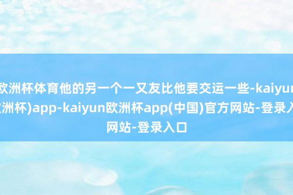 欧洲杯体育他的另一个一又友比他要交运一些-kaiyun(欧洲杯)app-kaiyun欧洲杯app(中国)官方网站-登录入口