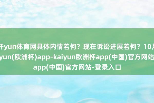 开yun体育网　　具体内情若何？现在诉讼进展若何？10月14日-kaiyun(欧洲杯)app-kaiyun欧洲杯app(中国)官方网站-登录入口