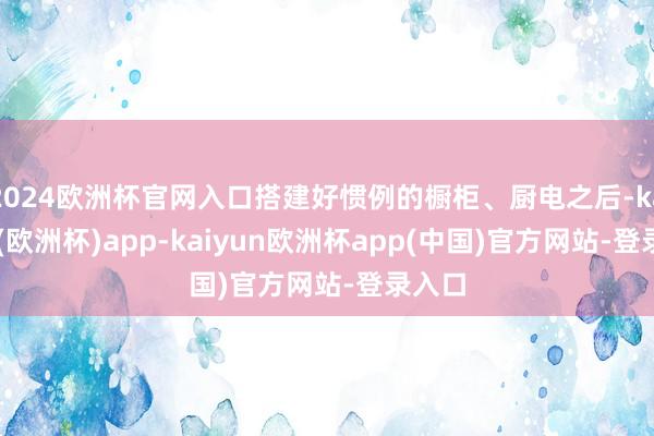 2024欧洲杯官网入口搭建好惯例的橱柜、厨电之后-kaiyun(欧洲杯)app-kaiyun欧洲杯app(中国)官方网站-登录入口